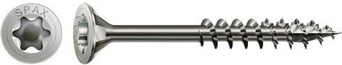 Spax Holzschraube Edelstahl A2 mit T-STAR plus Senkkopf, Durchmesser: 4,5 mm, Länge: 45 mm, Farbe: Silber - Bild 1
