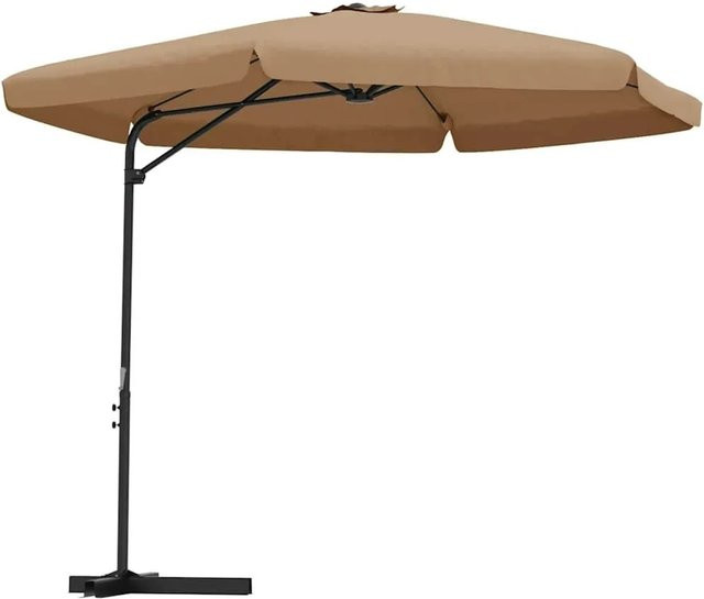 vidaXL Sonnenschirm mit Stahlmast in Taupe und Beige aus Polyester mit 300 cm Durchmesser - Bild 1