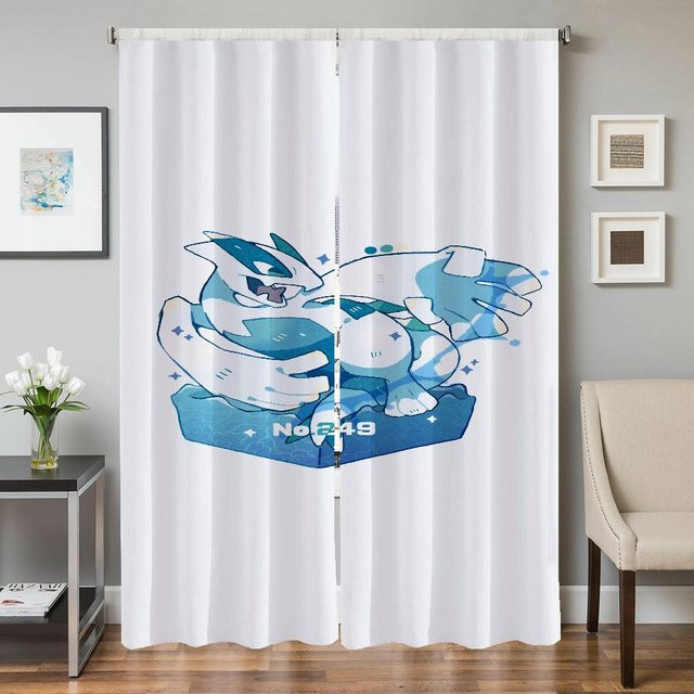 Pokemon Verdunklungsvorhänge Set aus 2 Stück, weiß, B: 50 cm, H: 70 cm - Bild 1