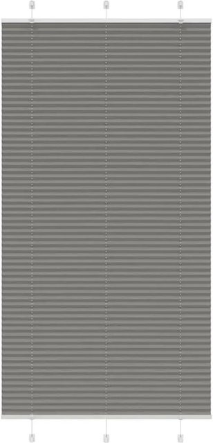 vidaXL Plissee Anthrazit semi-transparent aus Polyester B: 105 cm, H: 200 cm - Bild 1