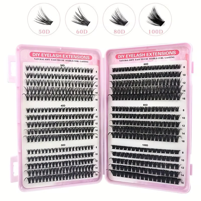 BLL.cf Künstliche Wimpernverlängerungen Cluster-Wimpern, Black, Unisex - Bild 2