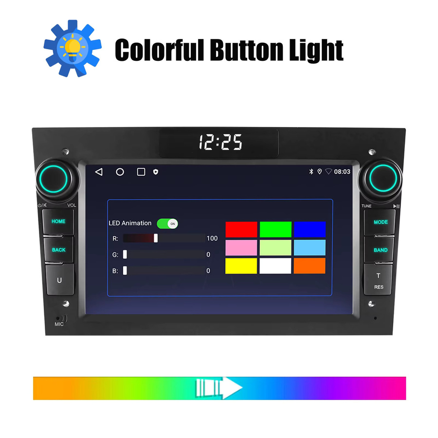 ESSGOO Android 15 Autoradio mit 7 Zoll Display, 4GB RAM + 64GB Speicher, Carplay, Android Auto und Bluetooth für Opel Astra H, Corsa C, D, Vectra C, Zafira B, Signum, Combo in Schwarz - Bild 3