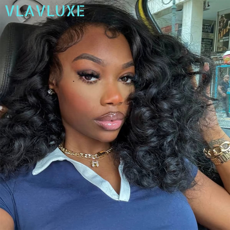 VLAVLUXE Echthaarperücke, Bouncy Curly, 400 Density, HD Lace Frontal - Bild 3