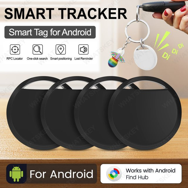 Google Android Smart Tag GPS Tracker Mini Bluetooth Locator in Schwarz für Find My Device Standortsuche - Bild 1
