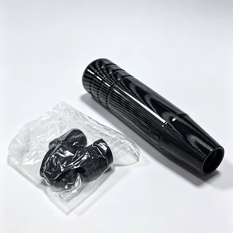 JDM RACING Carbon-Schaltknauf in Schwarz für Auto-Schaltgetriebe mit Adapter, universeller Schalthebelknopf zur Fahrzeugmodifikation, B: 13 cm, T: 9 cm - Bild 2