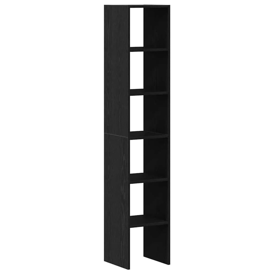 vidaXL Bücherregale 2er Set stapelbar in Schwarz und Eichen-Optik, B/T/H: 30 x 30 x 80 cm - Bild 2
