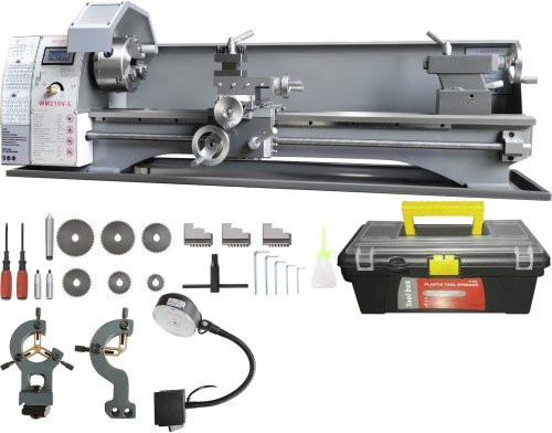 VEVOR Metalldrehmaschine Tischdrehbank mit 750W Motor, Grau, B/T/H: 75,0 x 21,1 x 36,0 cm - Bild 1