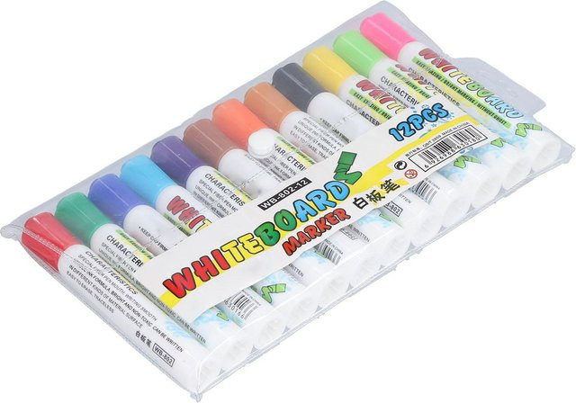 GoolRC Whiteboardmarker Set mit 12 Stück, Multifunktionaler Malstift in White und Multicolour für Kinder - Bild 1