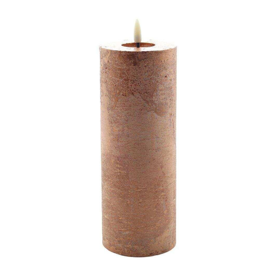 Mansion LED-Kerze Rustic Copper in Kupfer und Sandfarben, Höhe: 20 cm, Durchmesser: 7,5 cm - Bild 1