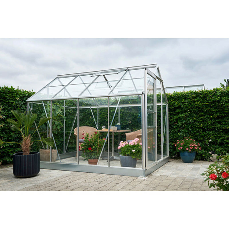 Halls Gewächshaus Popular aus Aluminium in Silber mit 5 m² und Blankglas - Bild 3