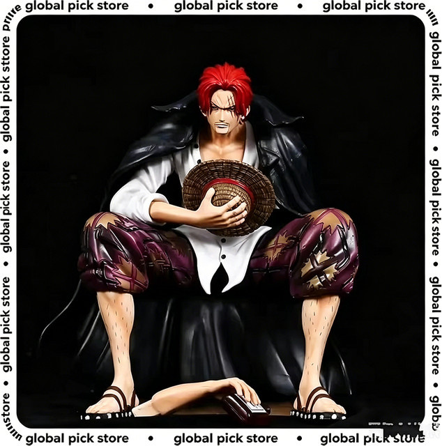 Bandai One Piece King GK Anime-Statue Rothaariger Vier-Könige-Shanks, Actionfigur, Sitzende Pose - Bild 1