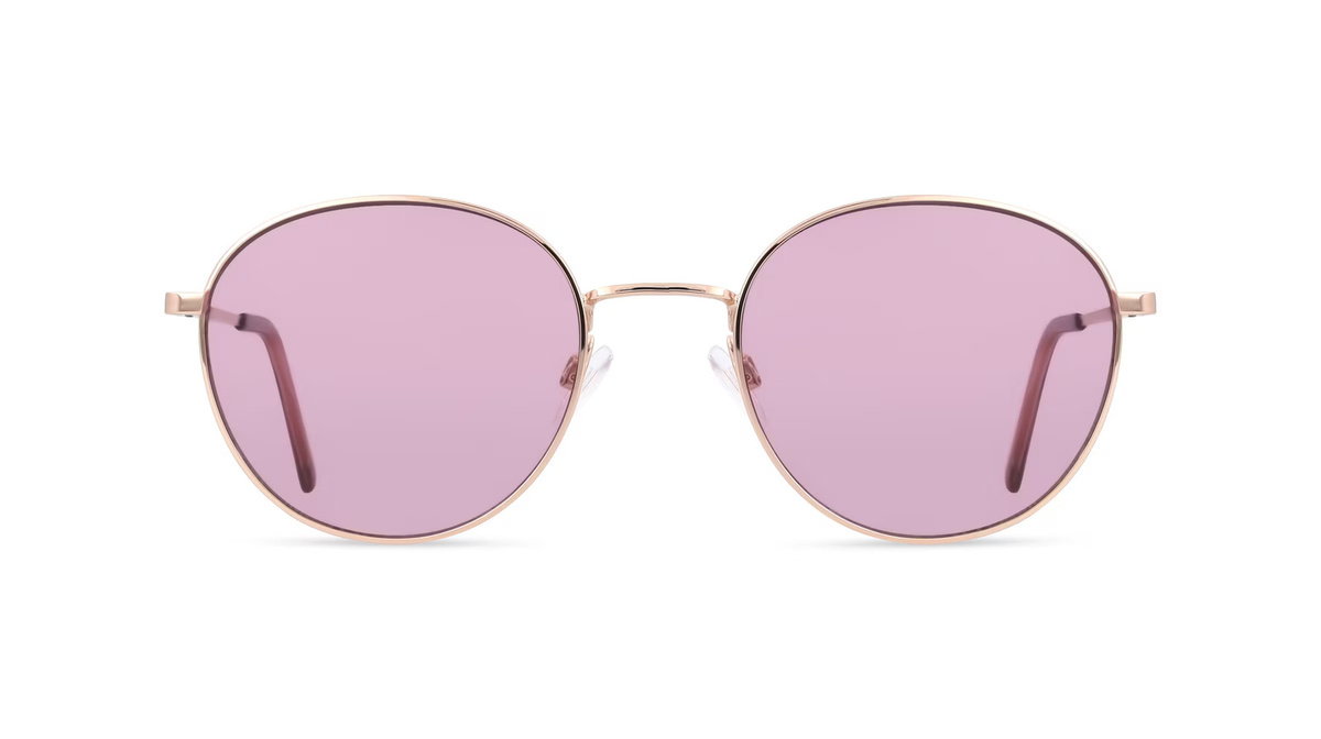 Fielmann OU 001 SUN Sonnenbrille Vollrand, Panto, Edelstahl, Unisex, gold - Bild 1