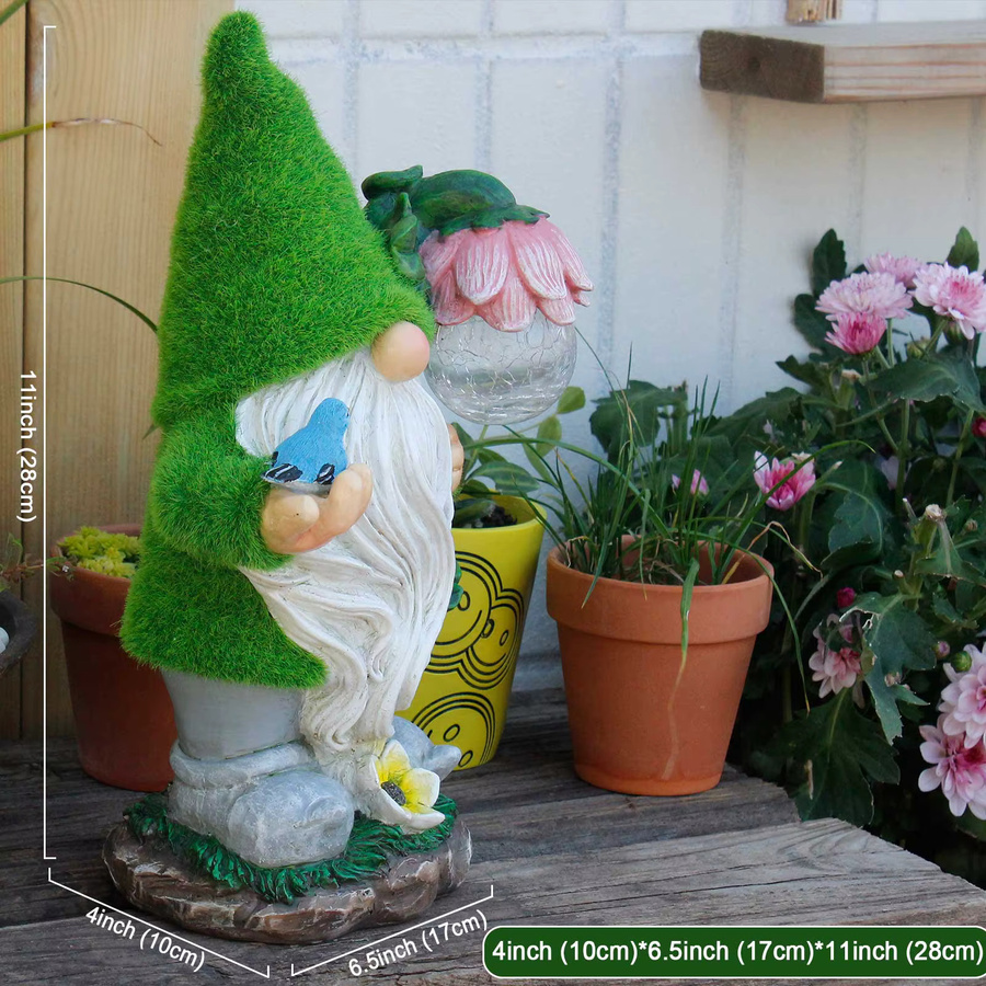 Wasserdichte Solar-Gartenzwerg-LED-Leuchte in Mehrfarbig für Garten, Terrasse und Blumenbeet - Bild 2