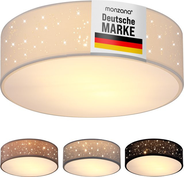Monzana Deckenlampe Sternenhimmel in Weiß aus Stoff und Aluminium, Durchmesser: 30 cm - Bild 1
