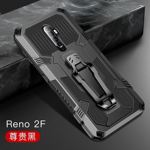 Stoßfeste Panzerhülle mit Gürtelclip für OPPO Reno 2Z und OPPO Reno 2F in Schwarz - Bild 1