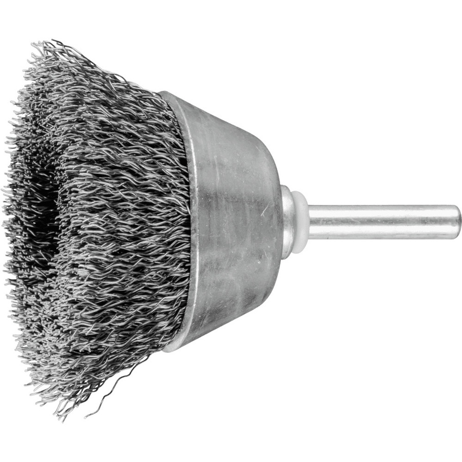 PFERD TOOLS Topfbürste ungezopft TBU mit Stahl-Draht Ø 0,30 mm, Durchmesser: 50 mm, Schaft-Ø: 6 mm, Farbe: Silber - Bild 1