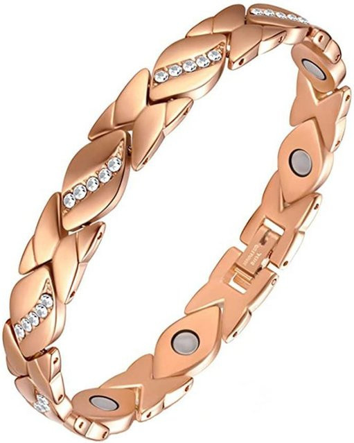 Armband, Wind Blatt, Diamant, Magnet, Kupfer gebürstet, Unisex - Bild 1
