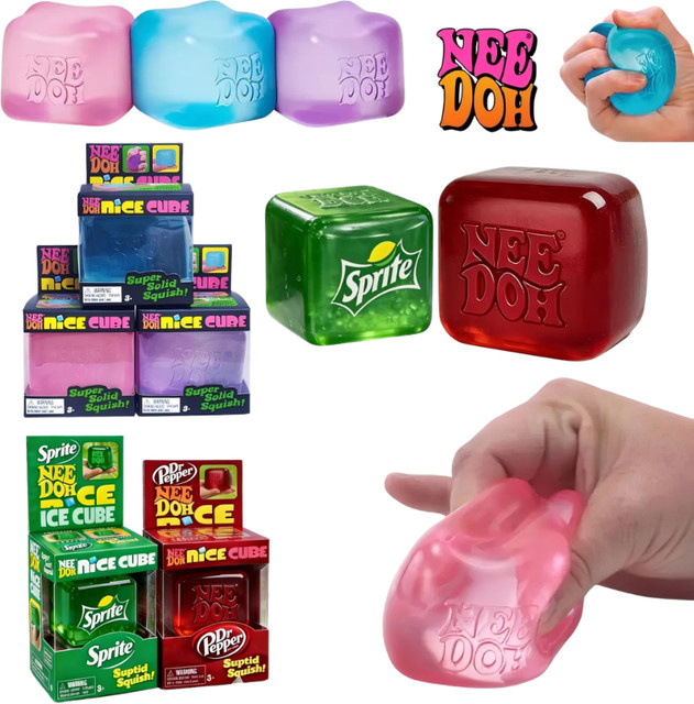 Nee DOH Schylling Weicher Quetschbarer Würfel, Sensorisches Fidget-Spielzeug - Bild 1