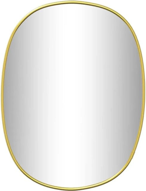 vidaXL Wandspiegel in Gold, minimalistisches Design aus Glas und PVC, Breite: 30 cm, Höhe: 25 cm - Bild 1