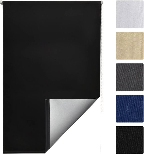 Sol Royal SolReflect T42 Thermorollo Schwarz, B: 100 cm, H: 160 cm, verdunkelnd und UV-beständig - Bild 1