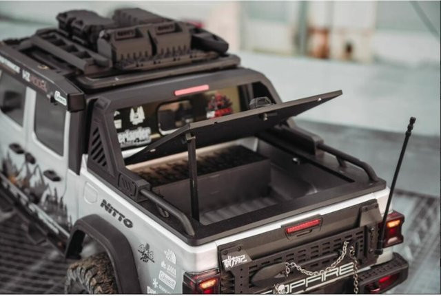 RLAARLO JK07 Pro RC Crawler Upgrade-Teile, Hinterer Flachdeckel-Satz & Multifunktionaler Überrollkäfig, 1:7 - Bild 1