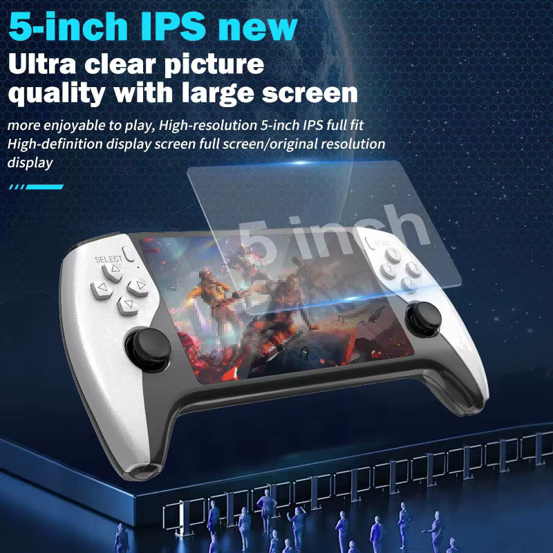 SF3500 Retro-Handheld-Spielekonsole mit 5-Zoll-IPS-HD-Display, Dual-Core-Prozessor und erweiterbarem Speicher bis 256 GB in Schwarz oder Weiß - Bild 2
