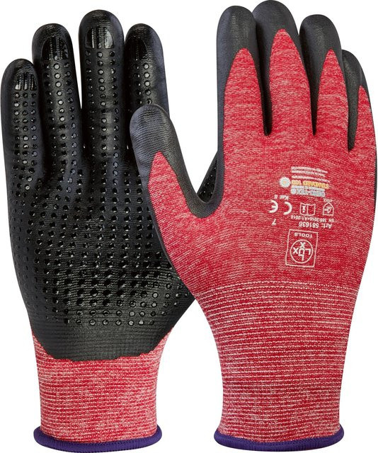 LUX-TOOLS Allroundhandschuh für Damen in Rot, Größe 7 - Bild 1