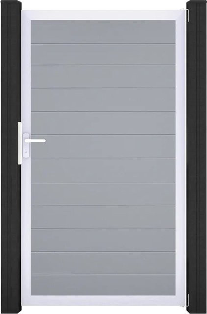 GroJa Tor Basicline 1-flg. Schmal Silbergrau B: 100 cm, H: 180 cm - Bild 1
