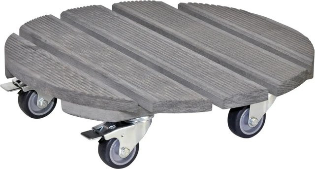Wagner System Multiroller GreenHome Kübelroller aus Buchenholz in Anthrazit, Durchmesser: 38 cm - Bild 1