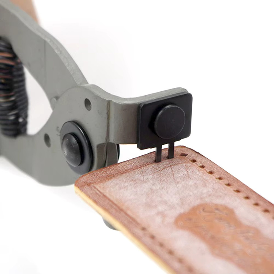 DOACT Locher aus Kohlenstoffstahl für Lederhandwerk, geräuschlose Zange mit 4 mm Lochung, Breite: 17 cm - Bild 3