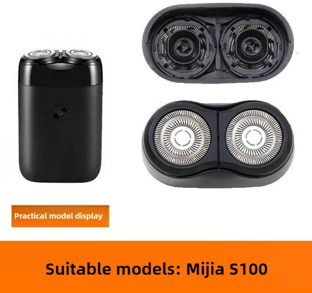 Ersatzscherkopf für Xiaomi Mijia Elektrorasierer S100 mit Dual Ring Floating System in Schwarz - Bild 1