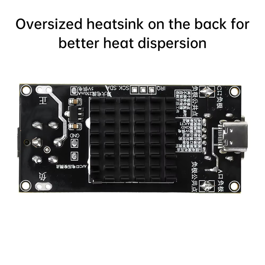 Gaqqee Multiprotokoll-Desktop-Schnelllademodul 140W in Schwarz mit USB-C und USB-A, unterstützt QC5.0 QC4.0+ PD FCP SCP - Bild 4