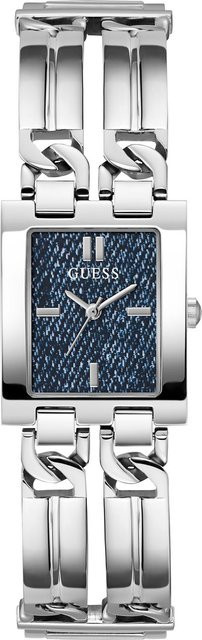Guess Damenuhr, Quarz, Edelstahl, Blau, Eckig, 24 mm - Bild 1