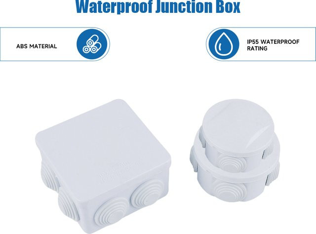 SparkNova Elektrische Anschlussdose aus ABS-Kunststoff, IP55 wasserdichtes DIY-Stromsteuergehäuse für Kabel- und Drahtverbindungen im Freien - Bild 1