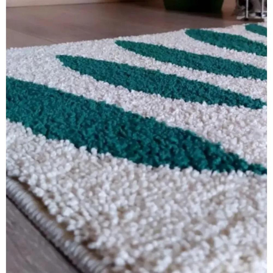 SEEQS Badezimmerteppich aus Mikrofaser mit tropischen Blättern, rutschfeste und saugfähige Badematte, B/B: 60 x 40 cm, Multicolour - Bild 5