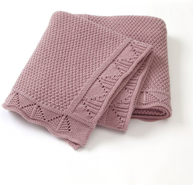 Mimixiong Strickdecke für Babys und Neugeborene, superweiche Babydecke B/B/H: 100 x 80 cm - Bild 1
