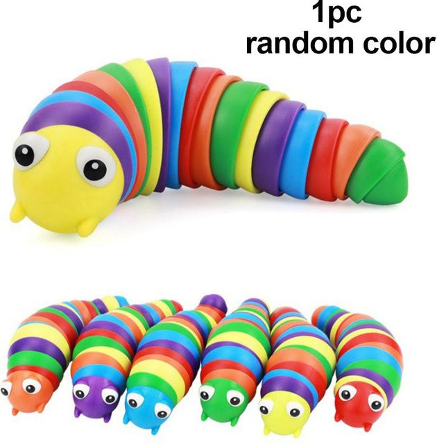 Regenbogen-Nacktschnecke, sensorisches Emulations-Wurm-Spielzeug, Antistress-Spielzeug - Bild 1