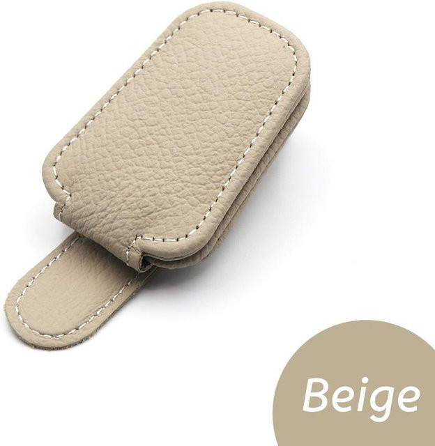 YJMP Brillenclip Leder, beige - Bild 1