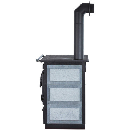 GLOBEFIRE Holzherd Alhena in Grau und Naturstein mit 6,6 kW Leistung, B/T/H: 86,0 x 90,0 x 60,0 cm - Bild 4