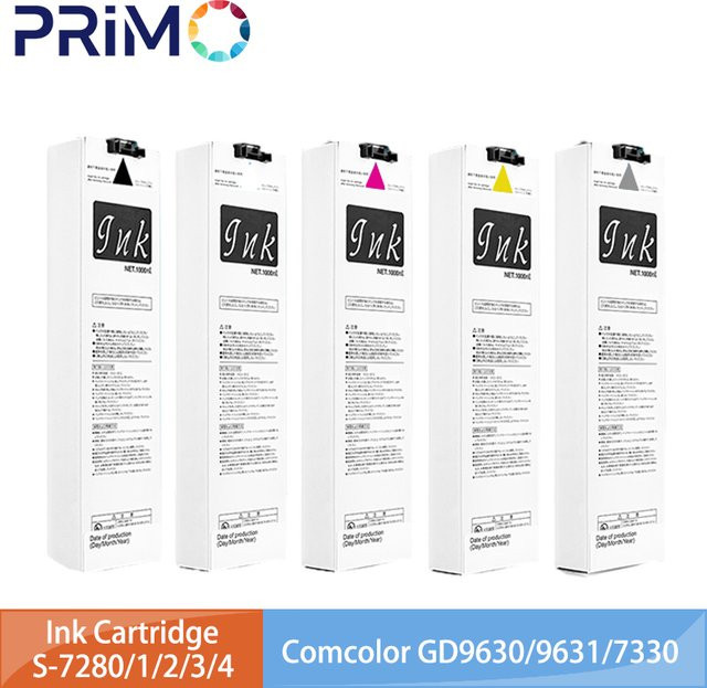 Tintenpatrone kompatibel für Riso Comcolor GD9630 GD9631 GD7330 S-7280 S-7281 S-7282 S-7283 S-7284UA in 5 Farben - Bild 1