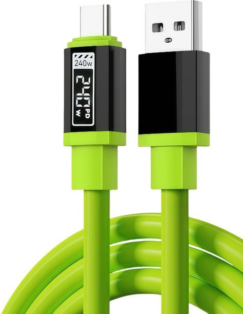 QHSPE Intelligentes 240W USB-C Schnellladekabel in Grün - Bild 1