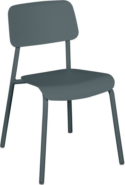 Fermob Studie Stuhl aus Aluminium in Blau, stapelbar und matt beschichtet - Bild 1