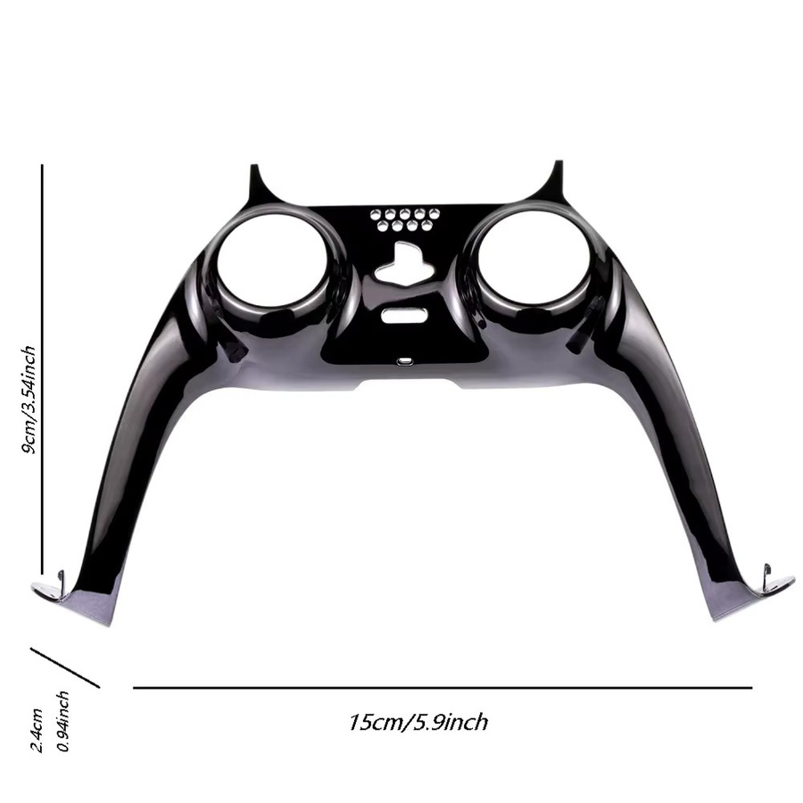 Glänzend schwarze Chrom Controller Gehäuseabdeckung für PS5 und PS5 Slim als DIY Ersatz und Custom Platte - Bild 2