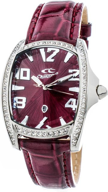 CHRONOTECH Armbanduhr, Quarz, Edelstahl, Leder, Schwarz, Unisex - Bild 1