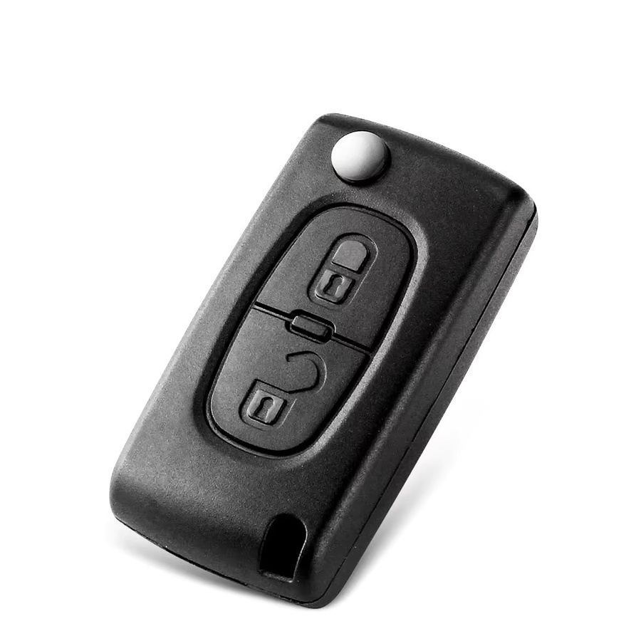 KEYYOU 10er Set Klappschlüssel Gehäuse mit 2 Tasten in Schwarz für Peugeot Modelle VA2/HCA Ce0523 Ce0536 - Bild 3