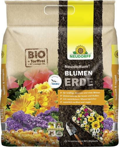 Neudorff NeudoHum Blumenerde für Zimmerpflanzen, Balkonpflanzen und Terrassenpflanzen, 10 l - Bild 1