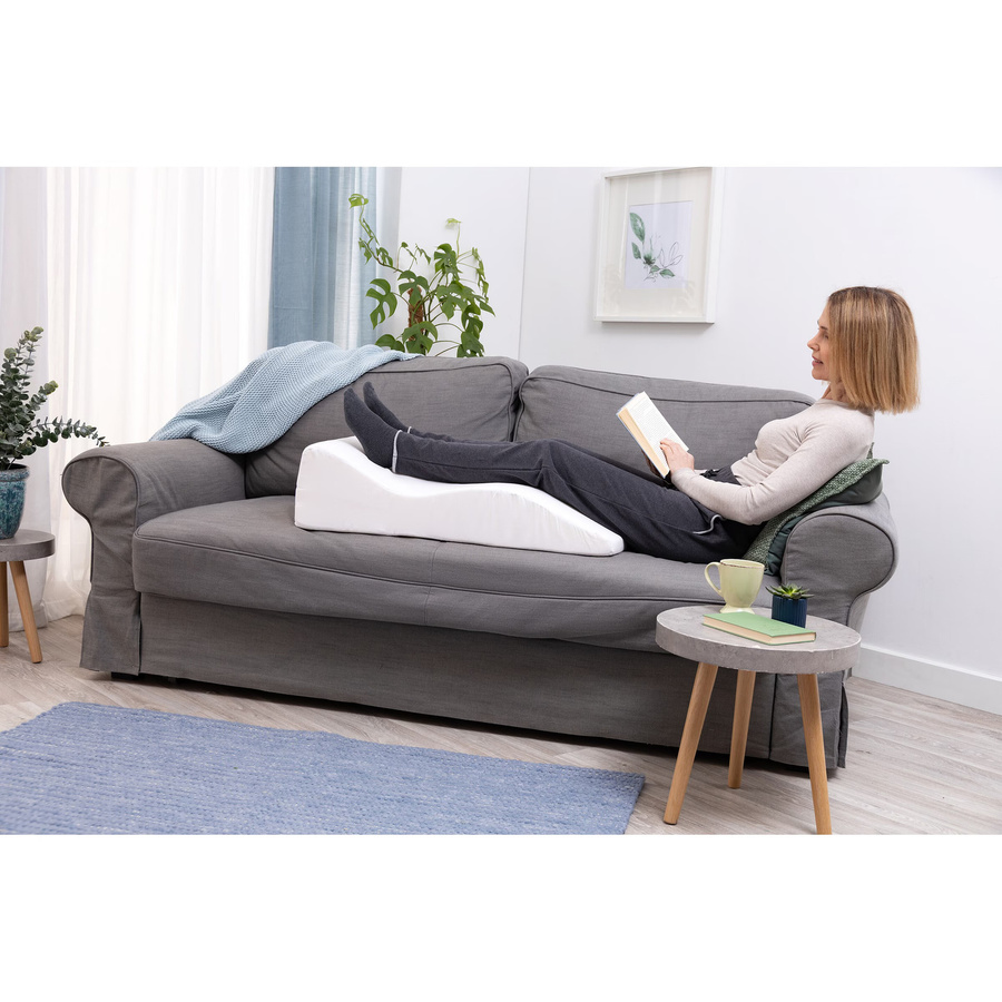 Höhenverstellbares Beinruhekissen in Keilform für Knie und Füße, Weiß, Unisex - Bild 2