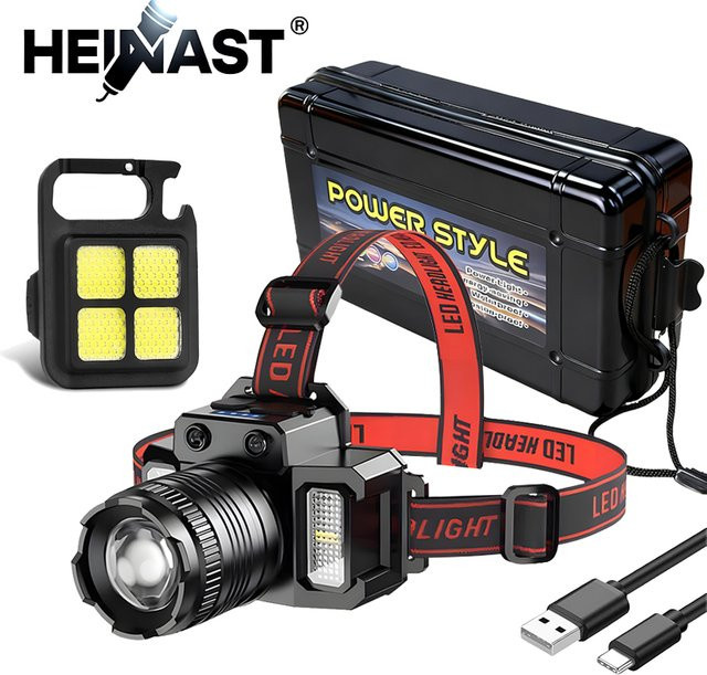 Heinast LED Scheinwerfer mit Bewegungssensor und USB-Ladefunktion in Weiß - Bild 1