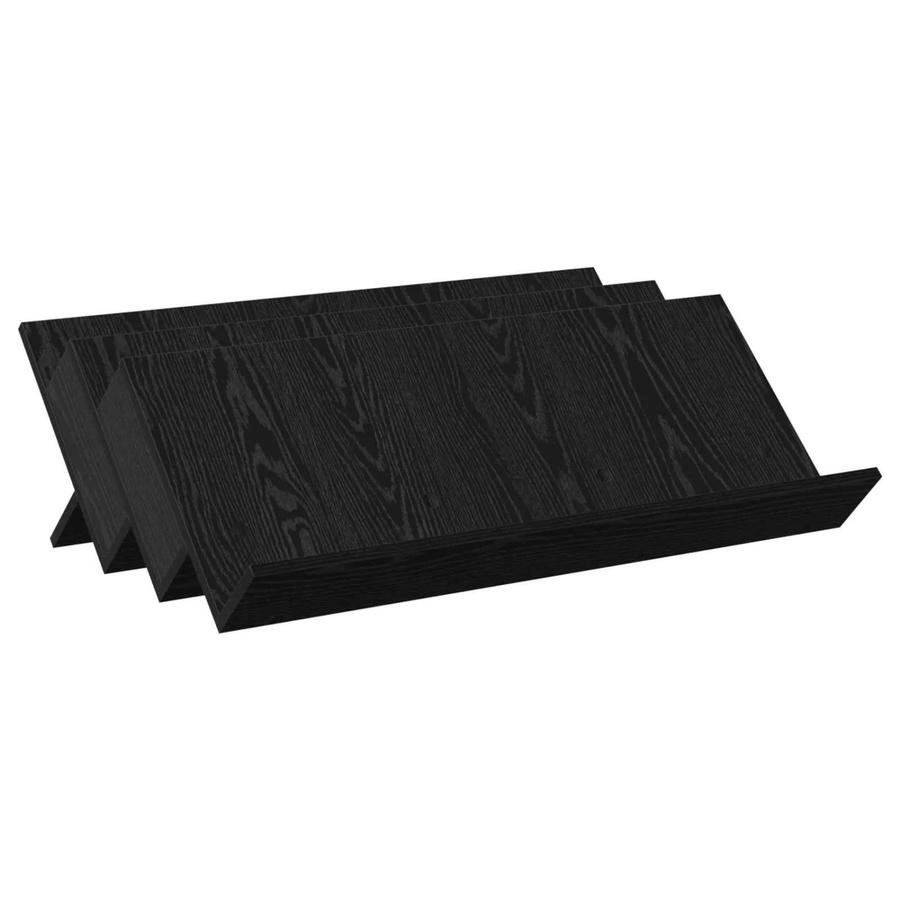 vidaXL Magazinregal in Schwarz und Eichen-Optik, modernes Standregal für Wohnzimmer und Home-Office, B/T/H: 90 x 53 x 28,5 cm - Bild 2