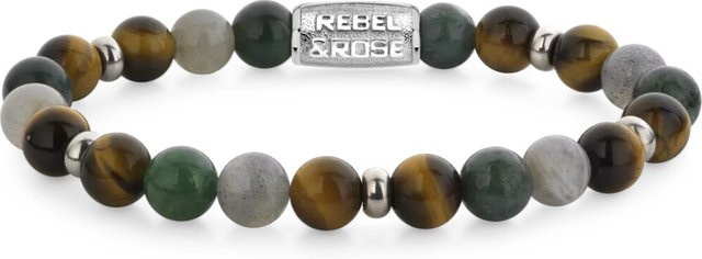 Rebel & Rose Armband, Edelstahl, Silber, Herren, 19 cm - Bild 1